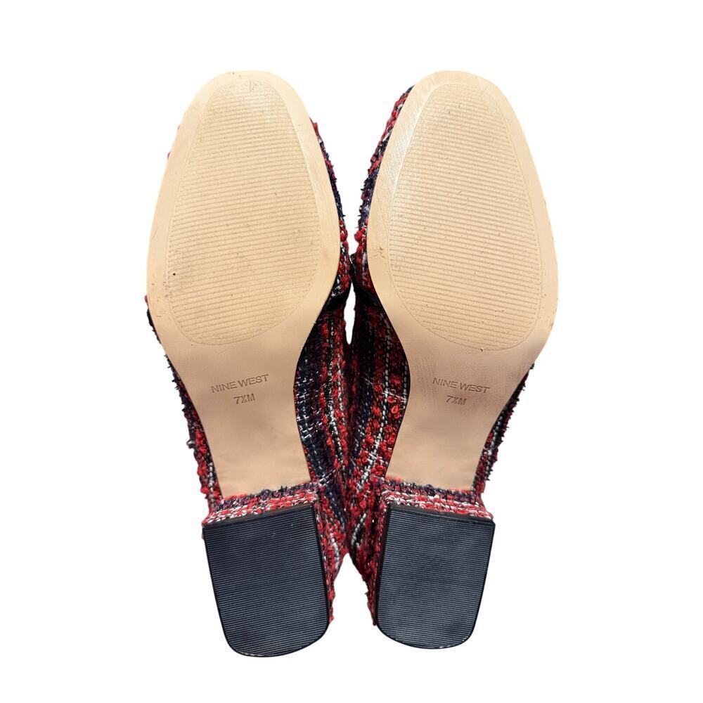 Nine West Remal Plaid Block Heeled Loafers Women’s 7.5M - Picture 5 of 5